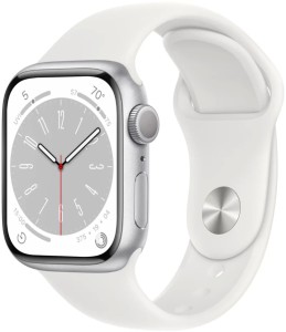 Умные часы Apple Watch Series 8 41 мм, серебристый/белый, размер S/M