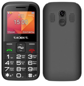 Телефон Texet TM-B418 Dual Sim Black (Черный)