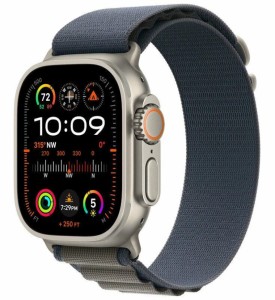 Часы Apple Watch Ultra 2 49 мм, S, Titanium Case with Blue Alpine Loop