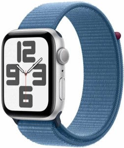 Смарт-часы Apple Watch SE (2023) GPS 40 мм, sport loop, серебристый/голубой