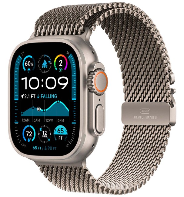 Смарт-часы Apple Watch Ultra 2 (2024) 49mm Natural Titanium Case GPS + Cellular with Titanium Milanese Loop