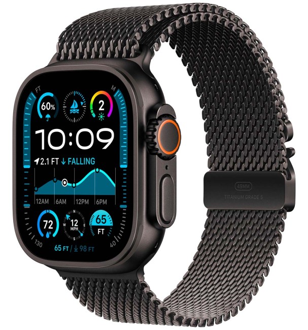 Смарт-часы Apple Watch Ultra 2 (2024) 49mm Black Titanium Case GPS + Cellular with Titanium Milanese Loop