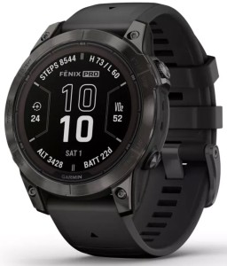 Умные часы Garmin fenix 7X Pro – Sapphire Solar Edition Carbon Grey DLC Titanium with Black Band (010-02778-11)