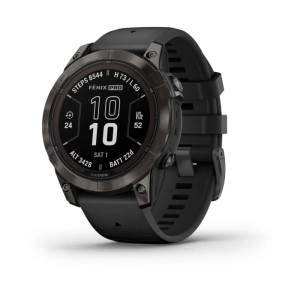 Смарт-часы Garmin Fenix 7 PRO Sapphire Solar титановый угольно-серый DLC с черным ремешком (010-02777-11)