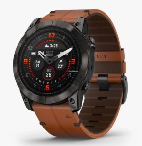 Смарт-часы Garmin Epix PRO (Gen 2) Sapphire Edition 51 мм, титановый угольно-серый, DLC, черный силиконовый ремешок (010-02804-01)