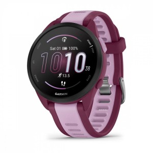 Garmin Forerunner 165 Music лиловый c малиновым ремешком, 010-02863-33