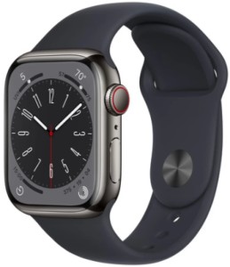 Умные часы Apple Watch Series 8 41 мм, сталь/, Midnight, тёмная ночь