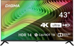 Телевизор Digma DM-LED43UBB40 43" Black (Черный)