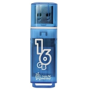 USB Flash Drive Smartbuy Glossy series USB 2.0 16GB Blue (SB16GBGS-B)