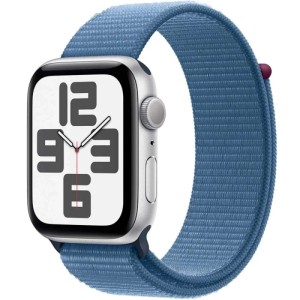 Смарт-часы Apple Watch SE (2023) 40mm Silver Aluminium Case with Storm Blue Sport Loop (MRE33)