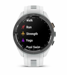 Умные часы Garmin Approach S70 – 42 mm Black Ceramic Bezel with White Silicone Band (010-02746-10)