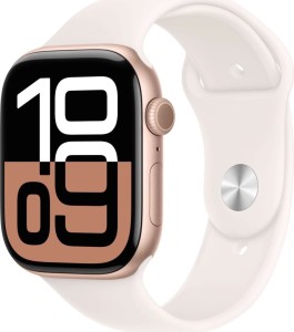 Apple Watch Series 10 GPS 46мм Aluminium Case with Light Blush Sport Band - M/L розовое золото