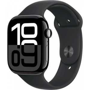 Умные часы Apple Watch Series 10 GPS 42mm Aluminum Jet Black Case with Black Sport Band (размер S/M)