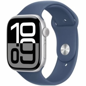 Умные часы Apple Watch Series 10 42 мм Aluminum Sport Серебристый / Синий