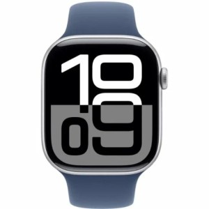 Умные часы Apple Watch Series 10 42 мм Aluminum Sport Серебристый / Синий