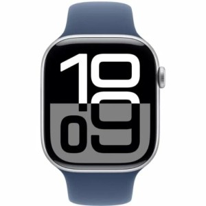 Умные часы Apple Watch Series 10 46 мм Aluminum Sport Серебристый / Синий