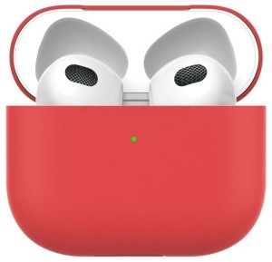 Чехол для AirPods 3 силиконовый Deppa Ultra Slim (D-47324) 1.3мм Красный