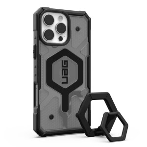 UAG Pathfinder Clear with MagSafe Series Case for Apple iPhone 16 Pro Max Ash Case + Black Ring (Прозрачный)