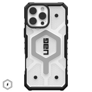 UAG Pathfinder Clear with MagSafe Series Case for Apple iPhone 16 Pro Max Ice/Silver (Прозрачный)