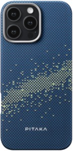 Накладка кевлар Pitaka Tactile Woven Case для Apple iPhone 16 Pro Milky Way Galaxy (Синий)