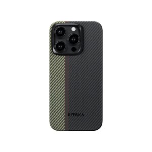 Накладка кевлар Pitaka Thin&Light MagEZ Case 4 для Apple iPhone 15 Black/Grey (Черный/Серый)