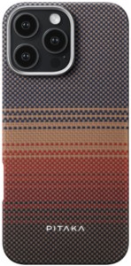 Накладка кевлар Pitaka Tactile Woven Case для Apple iPhone 16 Pro Sunset (Коричневый)