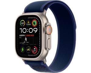 Apple Watch Ultra 2 (2024) GPS + Cellular 49 mm Natural Titanium Case with Blue Trail Loop Medium