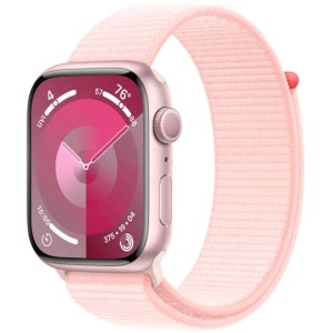 Смарт-часы Apple Watch Series 9 45mm Pink Aluminum Case with Light Pink Sport Loop (MR9J3)