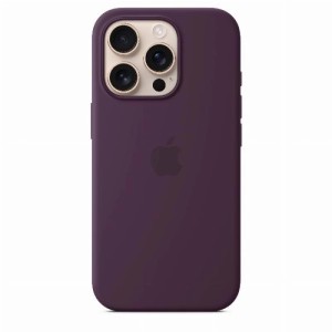 Чехол Apple iPhone 16 Pro Silicone Case Plum, бордовый