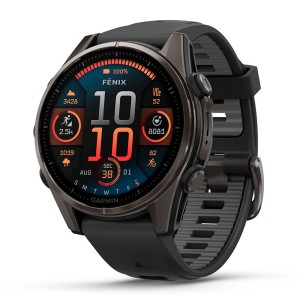 Смарт-часы Garmin Fenix 8 43 mm AMOLED Sapphire DLC Titanium with Silicone Band