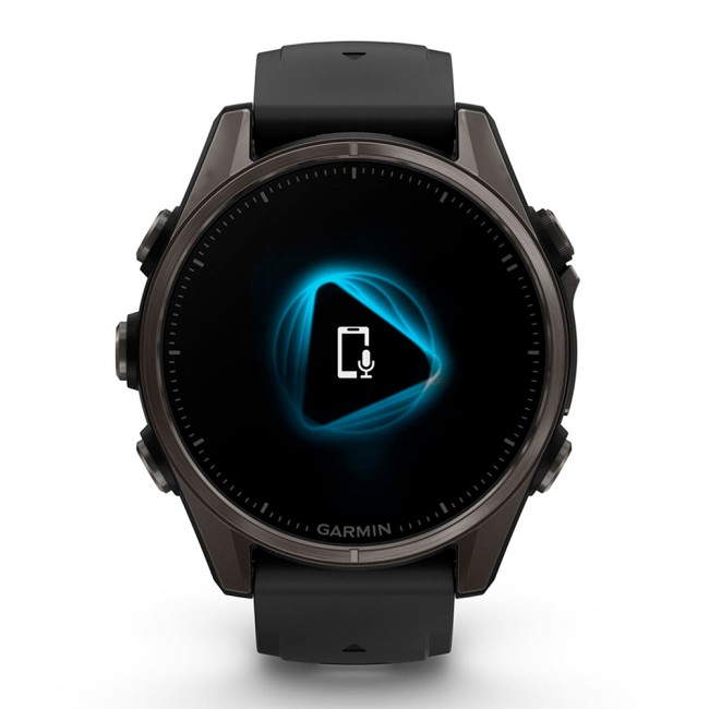 Смарт-часы Garmin Fenix 8 43 mm AMOLED Sapphire DLC Titanium with Silicone Band