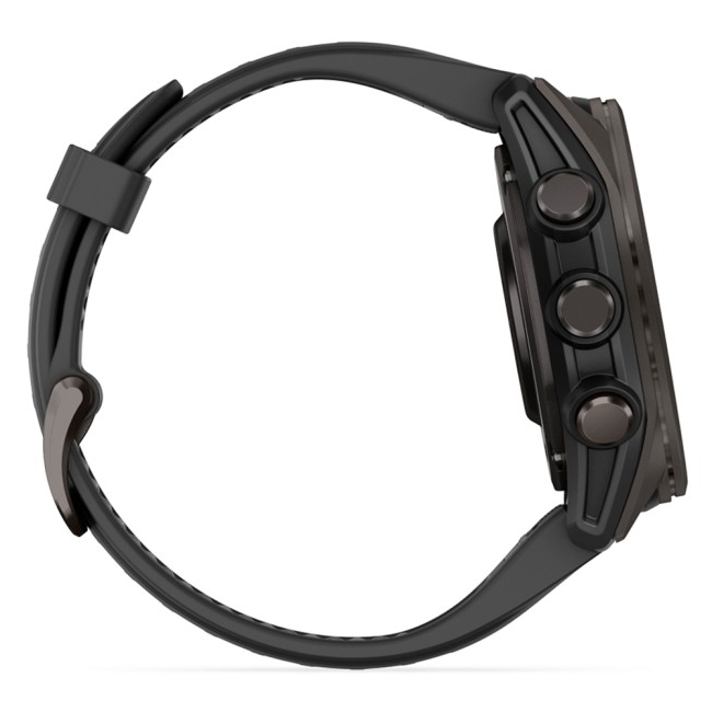 Смарт-часы Garmin Fenix 8 43 mm AMOLED Sapphire DLC Titanium with Silicone Band