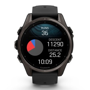 Смарт-часы Garmin Fenix 8 43 mm AMOLED Sapphire DLC Titanium with Silicone Band