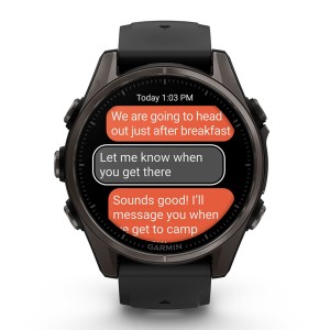 Смарт-часы Garmin Fenix 8 43 mm AMOLED Sapphire DLC Titanium with Silicone Band