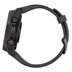 Смарт-часы Garmin Fenix 8 43 mm AMOLED Sapphire DLC Titanium with Silicone Band