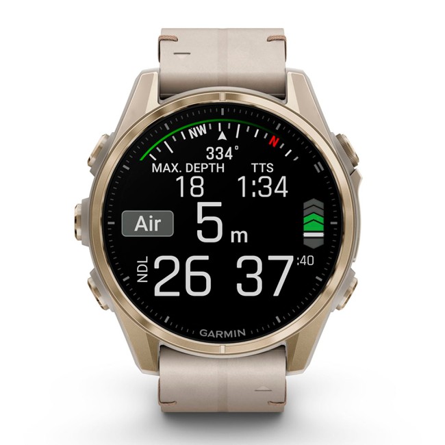 Смарт-часы Garmin Fenix 8 43 mm AMOLED Sapphire with Leather Band