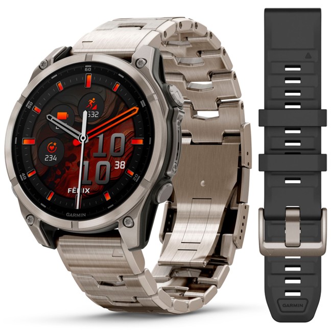 Смарт-часы Garmin Fenix 8 47 mm AMOLED Sapphire Titanium with Vented Titanium Bracelet