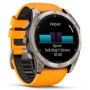 Смарт-часы Garmin Fenix 8 51 mm AMOLED Sapphire Titanium with Silicone Band