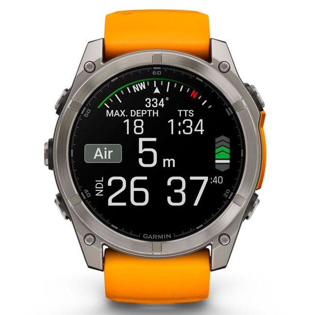 Смарт-часы Garmin Fenix 8 51 mm AMOLED Sapphire Titanium with Silicone Band