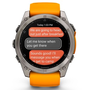 Смарт-часы Garmin Fenix 8 51 mm AMOLED Sapphire Titanium with Silicone Band