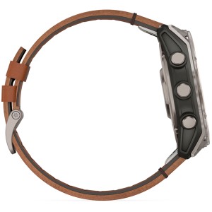 Смарт-часы Garmin Fenix 8 51 mm AMOLED Sapphire Titanium with Leather Band