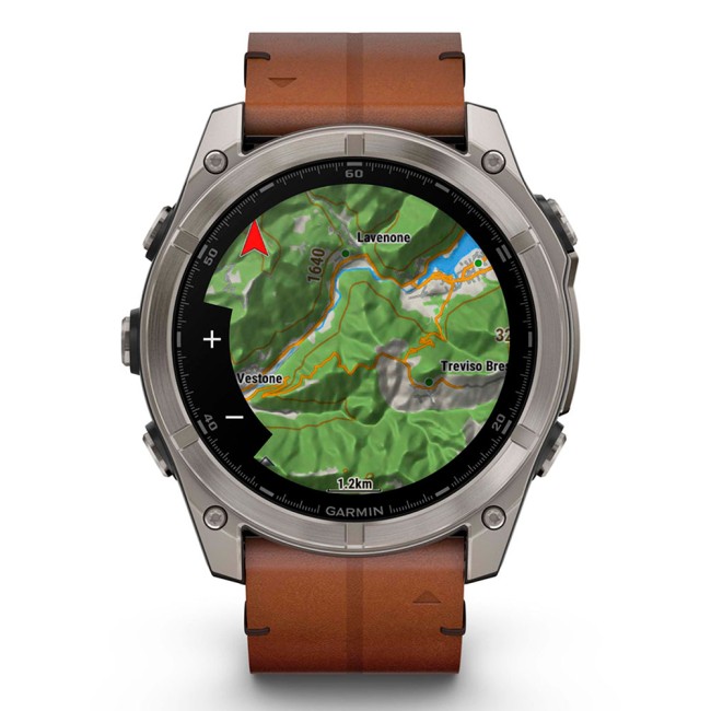 Смарт-часы Garmin Fenix 8 51 mm AMOLED Sapphire Titanium with Leather Band