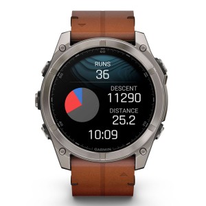 Смарт-часы Garmin Fenix 8 51 mm AMOLED Sapphire Titanium with Leather Band