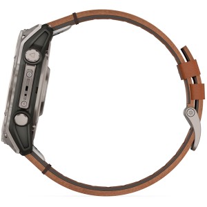 Смарт-часы Garmin Fenix 8 51 mm AMOLED Sapphire Titanium with Leather Band