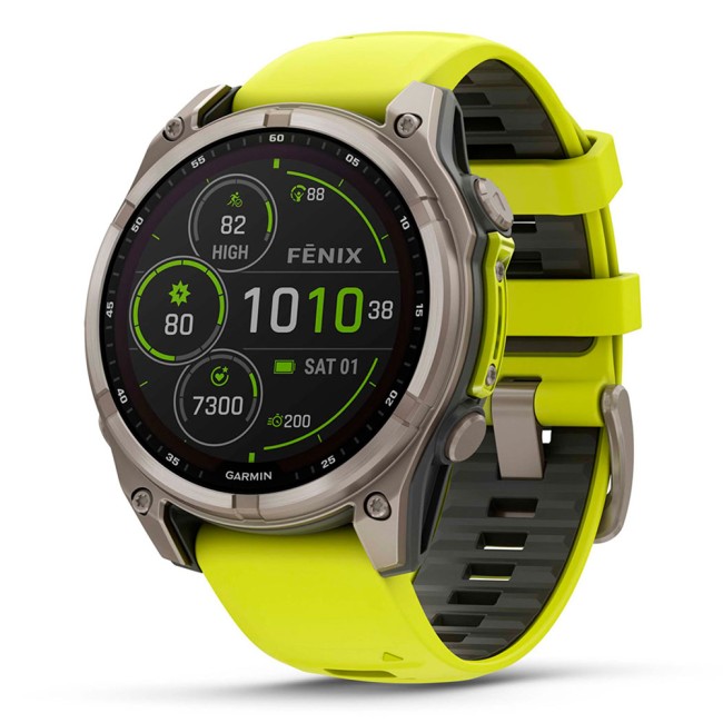 Смарт-часы Garmin Fenix 8 47 mm Solar Sapphire Titanium with Silicone Band