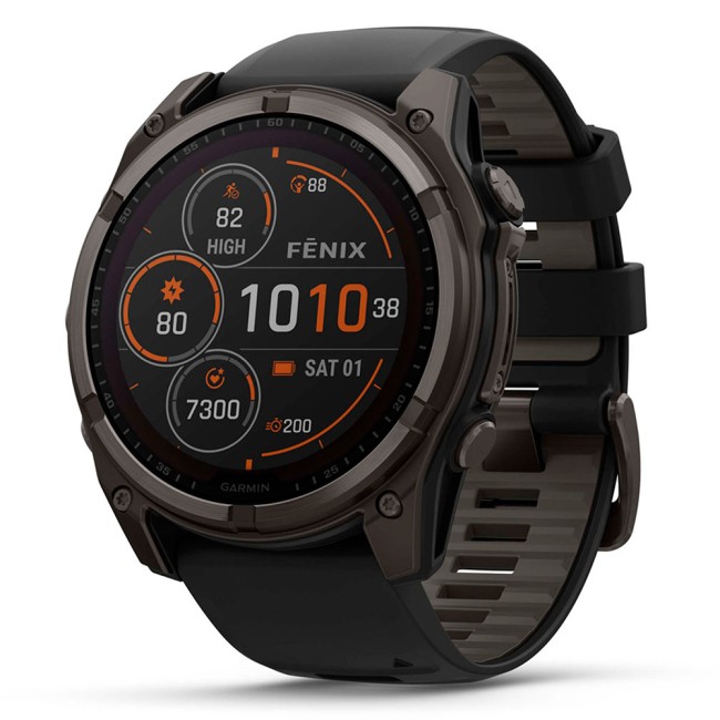 Смарт-часы Garmin Fenix 8 51 mm Solar Sapphire Titanium with Silicone Band