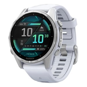 Умные часы Fenix 8, 43 мм, Amoled Silver/Whitestone, серебристый/белый (0100290300)