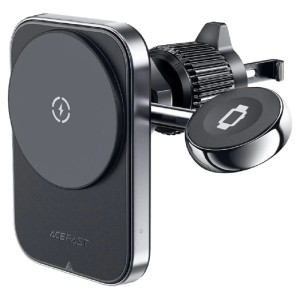 Автодержатель с беспроводной зарядкой Acefast D18 Wireless Charger Car Mount Holder 15W, черный