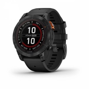 Умные часы Garmin fēnix 7 Pro Solar Edition серый с черным ремешком