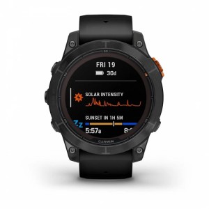 Умные часы Garmin fēnix 7 Pro Solar Edition серый с черным ремешком